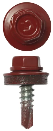 Саморезы ЗУБР &quot;ПРОФЕССИОНАЛ&quot; окраш., RAL 3003 рубин.-красн., для крепл. кров. матер. к металл. констр. , 5.5x19мм, 2500шт 4-300310-55-019-3003 купить в Уфе