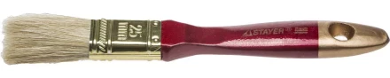 Кисть плоская STAYER &quot;UNIVERSAL-PROFI&quot;, светлая натуральная щетина, деревянная ручка, 25мм 0104-025 купить в Уфе