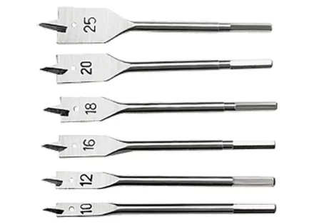 Набор сверл перовых по дереву 10-12-16-18-20-25 мм 6 шт 6-гранный хвостовик SPARTA 704055 купить в Уфе