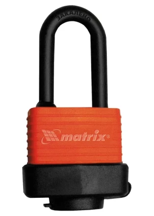 Замок навесной всепогодный 40 мм удлиненная дужка MATRIX 91822 купить в Уфе
