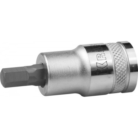 Торцовая бита-головка KRAFTOOL &quot;INDUSTRIE QUALITAT&quot;, материал S2, HEX, сатинированная, 1/2&quot;, H7 27908-07_z01 купить в Уфе