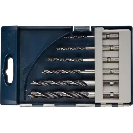 ЗУБР &quot;ЭКСПЕРТ&quot;. Набор сверл по дереву, М-образная заточка, шестигранный хвостовик 1/4&quot;, 6шт, 3-4-5-6-8-10 мм 29423-H6 купить в Уфе