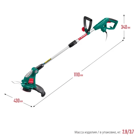 ЗУБР 600 Вт, ш/с 33 см, сетевой триммер (ТСН-33-600) купить в Уфе