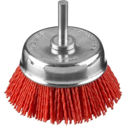 ЗУБР &quot;ПРОФЕССИОНАЛ&quot;. Щетка чашечная для дрели, нейлоновая проволока с абразивным покрытием, 75мм 35165-075_z02 купить в Уфе