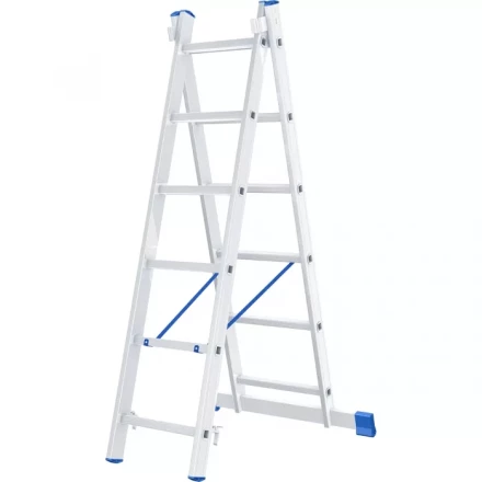 Лестница алюминиевая 2х6 ступеней двухсекционная СИБРТЕХ 97906 купить в Уфе