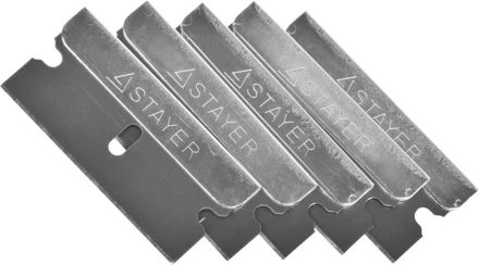 Лезвия STAYER &quot;MASTER&quot; сменные для скребков арт. 0853, 08533, 08535, тип Н01, 40мм, 5шт 08549-S5_z01 купить в Уфе