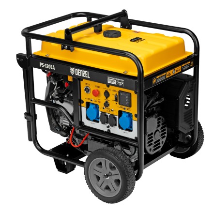 Генератор бензиновый Denzel PS-120EA, 12 кВт,230 В, 40л, разъём ATS,эл.старт купить в Уфе