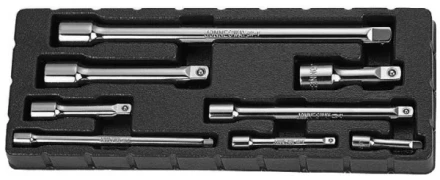 Удлинители набор 1/4&quot; 50-75-150мм    3/8&quot; 75-150мм   1/2&quot;DR 75-125-250мм  8 предметов  S28H08S Jonnesway 47298 купить в Уфе