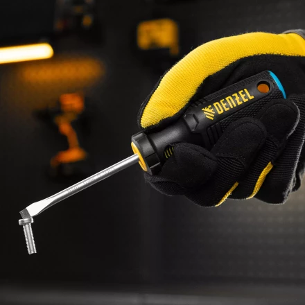 Отвертка, SL5x75 мм, S2, 3к рукоятка Denzel 121947 купить в Уфе