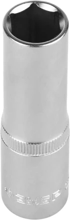 Головка торцовая ЗУБР &quot;МАСТЕР&quot; (1/2&quot;), удлиненная, Cr-V, FLANK, хроматированное покрытие, 13мм 27726-13 купить в Уфе