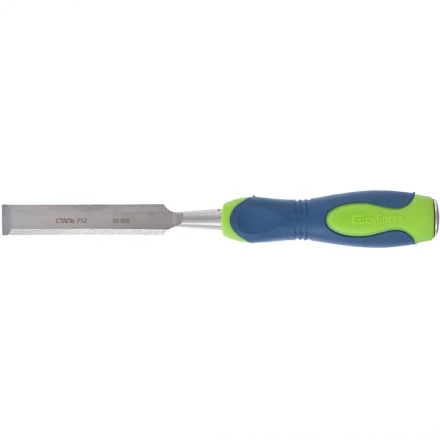 Долото-стамеска 20мм двухкомпонентная рукоятка Сибртех артикул 24485 купить в Уфе