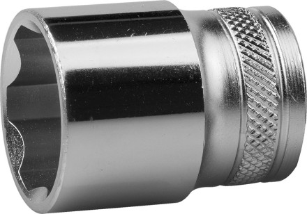 Торцовая головка KRAFTOOL &quot;INDUSTRIE QUALITAT&quot;, Cr-V, FLANK, хромосатинированная, 1/2&quot;, 23 мм 27805-23_z01 купить в Уфе