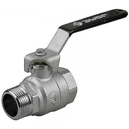 Кран шаровой ЗУБР полнопроходной &quot;мама-папа&quot;, ручка, хромиров латунь, 1/2&quot; 4-51321-C-1/2 купить в Уфе