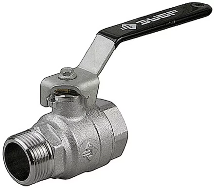 Кран шаровой ЗУБР полнопроходной &quot;мама-папа&quot;, ручка, хромиров латунь, 1/2&quot; 4-51321-C-1/2 купить в Уфе