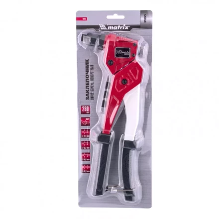 Заклепочник литой поворотный 290 мм 0-360 град заклепки 2,4-3,2-4,0-4,8 мм Pro Matrix 40547 купить в Уфе