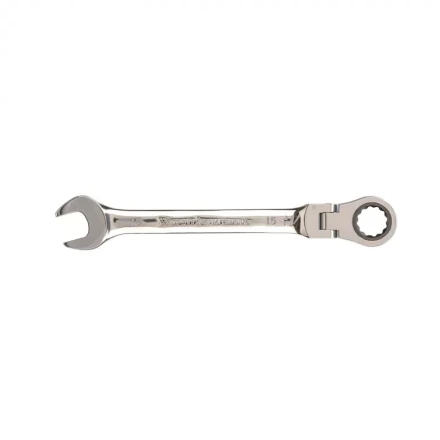 Ключ комбинированный трещоточный Matrix 15 мм шарнирный зеркальный хром 14828 купить в Уфе