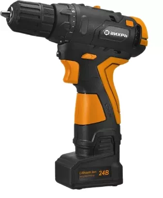 Дрель-шуруповерт аккумуляторная Вихрь ДА-24Л-2К/Б бесщеточный двигатель купить в Уфе