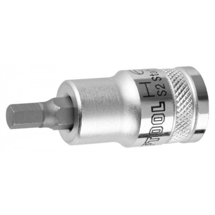 Торцовая бита-головка KRAFTOOL &quot;INDUSTRIE QUALITAT&quot;, материал S2, HEX, сатинированная, 1/2&quot;, H6 27908-06_z01 купить в Уфе