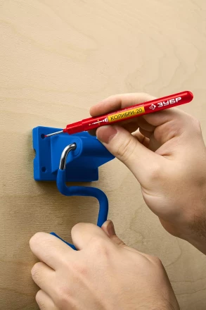 ЗУБР Колибри-20 красный, наконечник L 20 мм,  2 мм, перманентный маркер для отверстийл (06328-3) купить в Уфе