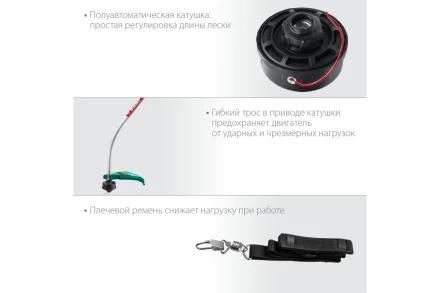 ЗУБР 1300 Вт, ш/с 38 см, сетевой триммер (ТСВ-38-1300) купить в Уфе
