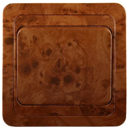 Выключатель СВЕТОЗАР "ГАММА" одноклавишный, цвет орех, 10A/~250B SV-54130-N купить в Уфе