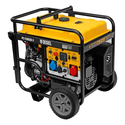 Генератор бензиновый Denzel PS-120EAD-3, 12 кВт,230/400 В, 40л, разъём ATS,перекл.режима,эл.старт купить в Уфе