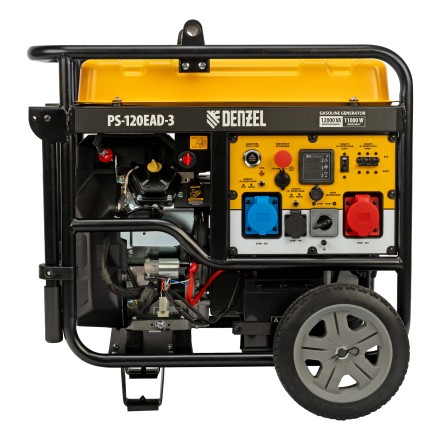 Генератор бензиновый Denzel PS-120EAD-3, 12 кВт,230/400 В, 40л, разъём ATS,перекл.режима,эл.старт купить в Уфе