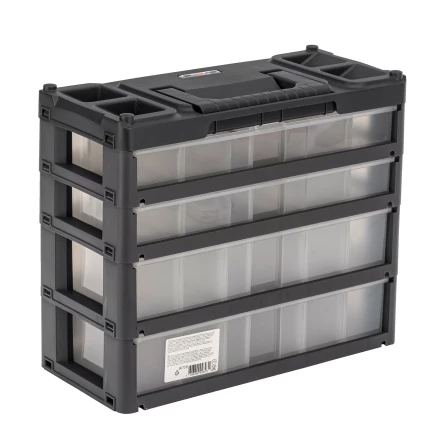 Органайзер для хранения с выдвижными лотками Stels 310х150х260мм, 4 секции, пластик Россия 90728 купить в Уфе