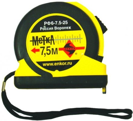 Рулетка 7,5м Метка Энкор 10107 купить в Уфе