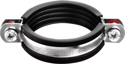 Хомут трубный с гайкой, оцинкованный, 2", 7шт, ЗУБР Мастер 37850-59-65 37850-59-65 купить в Уфе