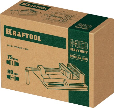 Тиски KRAFTOOL станочные 32715-75 купить в Уфе