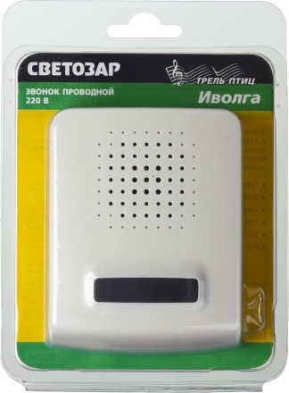 Звонок СВЕТОЗАР &quot;ИВОЛГА&quot; электрический, трель птиц, 220В 58051 купить в Уфе