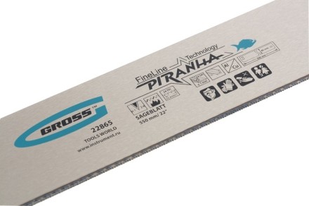 Пильное полотно для прецизионного стусла &quot;Piranha&quot; 550 мм каленый зуб 2D 24 TPI Gross 22865 купить в Уфе