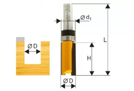 Фреза кромочная прямая ф158х26мм хв. 8мм 46182 купить в Уфе