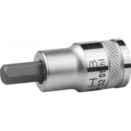 Торцовая бита-головка KRAFTOOL &quot;INDUSTRIE QUALITAT&quot;, материал S2, HEX, сатинированная, 1/2&quot;, H8 27908-08_z01 купить в Уфе