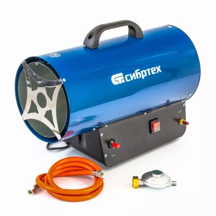 Газовая тепловая пушка СТГ-30, 30 кВт, 900 м3/ч, пропан-бутан Сибртех 96453 купить в Уфе