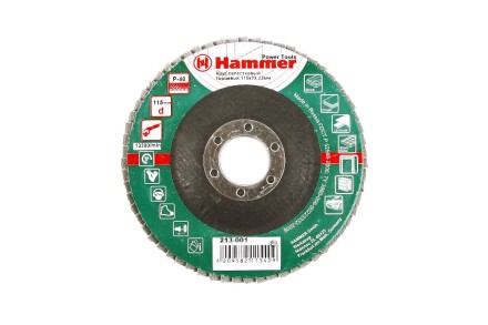 Круг Лепестковый Торцевой (КЛТ) HAMMER КЛТ 1 Ф115х22 Р40 213-001 купить в Уфе