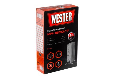 Масляный электрический радиатор WESTER MR1600/7 купить в Уфе