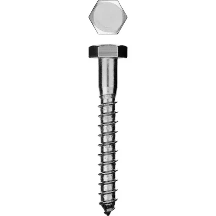 Шурупы ЗУБР с шестигранной головкой, оцинкованные, 6x70мм, 4шт 4-300456-06-070 купить в Уфе