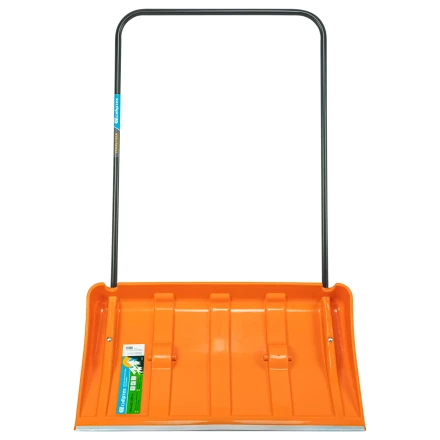 Движок для уборки снега пластиковый, 795х435х1280 мм, стальная рукоятка, усиленный, Сибртех 61669 купить в Уфе