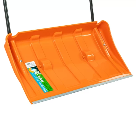 Движок для уборки снега пластиковый, 795х435х1280 мм, стальная рукоятка, усиленный, Сибртех 61669 купить в Уфе