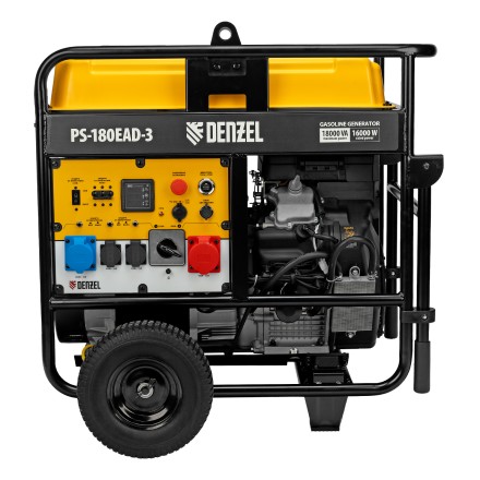 Генератор бензиновый Denzel PS-180EAD-3, 18 кВт,230/400 В, 65л, разъём ATS,перекл.режима,эл.старт купить в Уфе