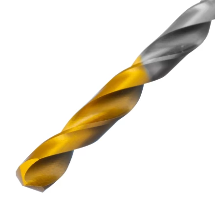 Сверло спиральное по металлу Denzel 5 x 86 мм, Р6М5, Golden Tip, 718233 купить в Уфе