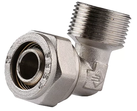 Уголок ЗУБР с наружной резьбой, цанга-штуцер, 1/2&quot;х16х2,0 мм, никель 51409-16-1/2 купить в Уфе
