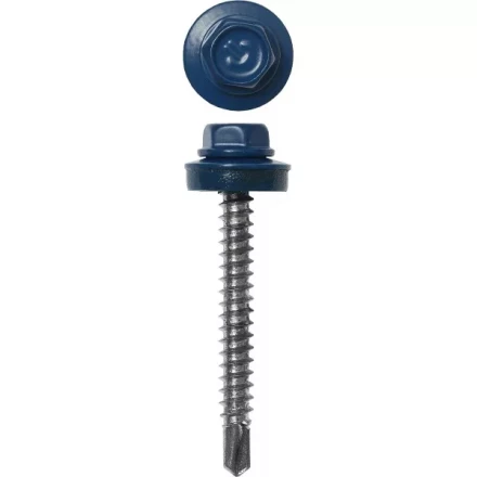 Саморезы ЗУБР окраш., RAL 5005 синий насыщен., для крепл. кров. матер. к дерев. обреш., 4.8x38мм, 300шт 4-300315-48-038-5005 купить в Уфе