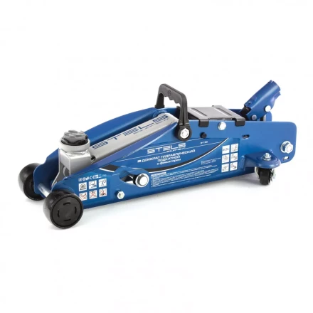 Домкрат гидравлический подкатной 2,5 т с фиксатором Safety Pin 140-385 мм Stels 51152 купить в Уфе