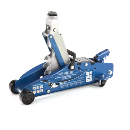 Домкрат гидравлический подкатной 2,5 т с фиксатором Safety Pin 140-385 мм Stels 51152 купить в Уфе