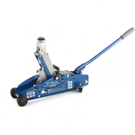 Домкрат гидравлический подкатной 2,5 т с фиксатором Safety Pin 140-385 мм Stels 51152 купить в Уфе