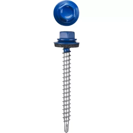 Саморезы СКМ кровельные, RAL 5005 синий насыщенный, 19 x 5.5 мм, 2 500 шт, для металлических конструкций, STAYER 30300-55-019-5005 купить в Уфе