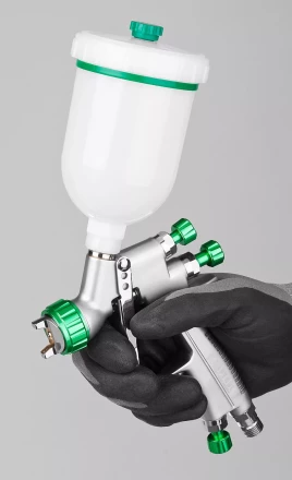 Краскопульт пневматический KRAFTOOL &quot;PRO&quot; Jeta 3000 mini, HVLP, c верхним бачком, 0,8мм 06561-0.8 купить в Уфе